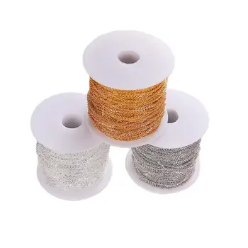 

18K Gold Flat O-shaped Chain L Gold Plating Maintains Color Chain Ultrafine DIY Chain Necklace Bracelet Ornament Accessories