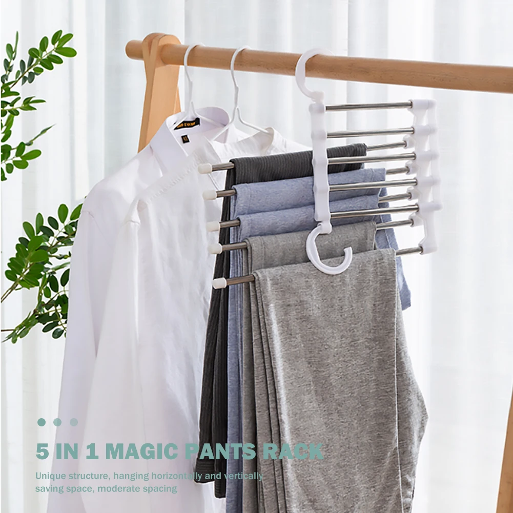 Portable Clothes Dryer Travel Folding Multi function Pants Hanger 5 ...