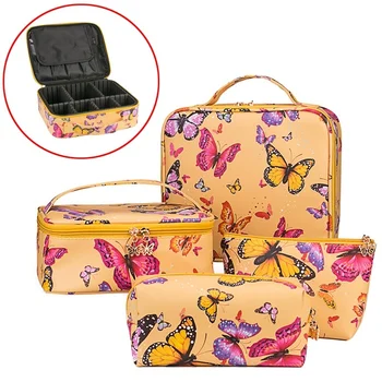 

New butterfly printing series Cosmetic bag decorative pattern make-up bag large capacity storage bag pattern nail make-up bag