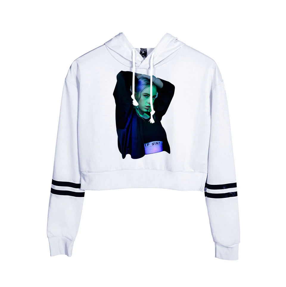 Billie Eilish Navel-Hoody женская новая крутая модная Толстовка с принтом музыка Senorita Billie Eilish Kawaii Navel-Hoodies топы для девочек