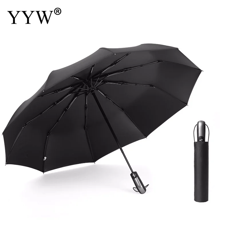 Umbrella Pongee Automatic Sunny Umbrellas Rain Women Unisex Folding Parasol Anti-Uv Portable Travel Paraguas | Дом и сад