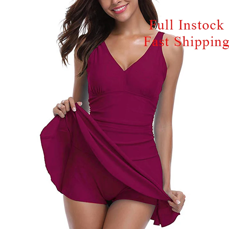 womens plus swim dress