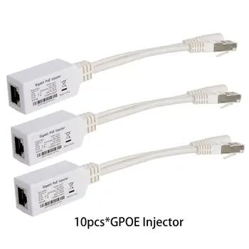 

10pcs PoE injector for Gigabit LAN products Gigabit PoE adapter powering any Router BOARD over Gigabit Ethernet
