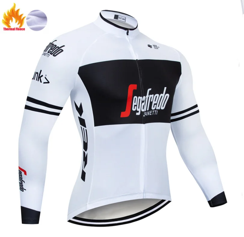 Winter Jersey Черно-белая одежда с длинным рукавом для езды на велосипеде, Термоодежда из флиса, Ropa Invierno, одежда для горного велосипеда, зимняя одежда для велоспорта - Цвет: Winter Jersey