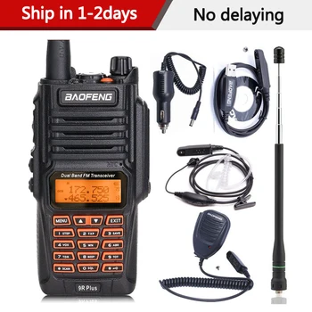 

BaoFeng UV-9R Plus Waterproof Handheld Walkie Talkie 8Watts UHF VHF Dual Band IP67 HF Transceiver UV 9R Ham Portable Radio