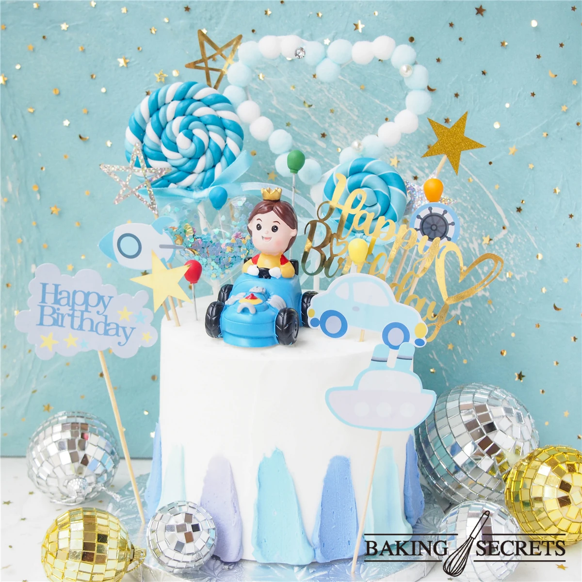 32 Pièces Decoration Sirene Gateau,Sirène Cupcake Toppers,Délicat Topper De Gâteau De Glitter D