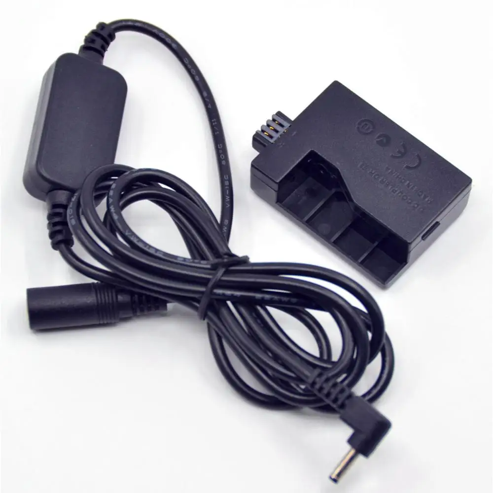 DR-E5 DC Coupler LP-E5 Dummy Battery+12V-24V Step-Down Power Cable for Canon EOS Rebel T1i Rebel XS XSi 450D 500D 1000D