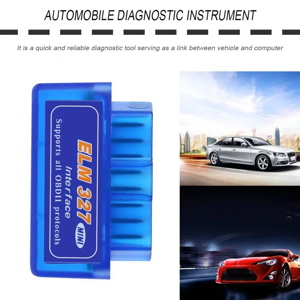 Портативный диагностический сканер ELM327 V2.1 OBD2 II Bluetooth автомобильный интерфейс