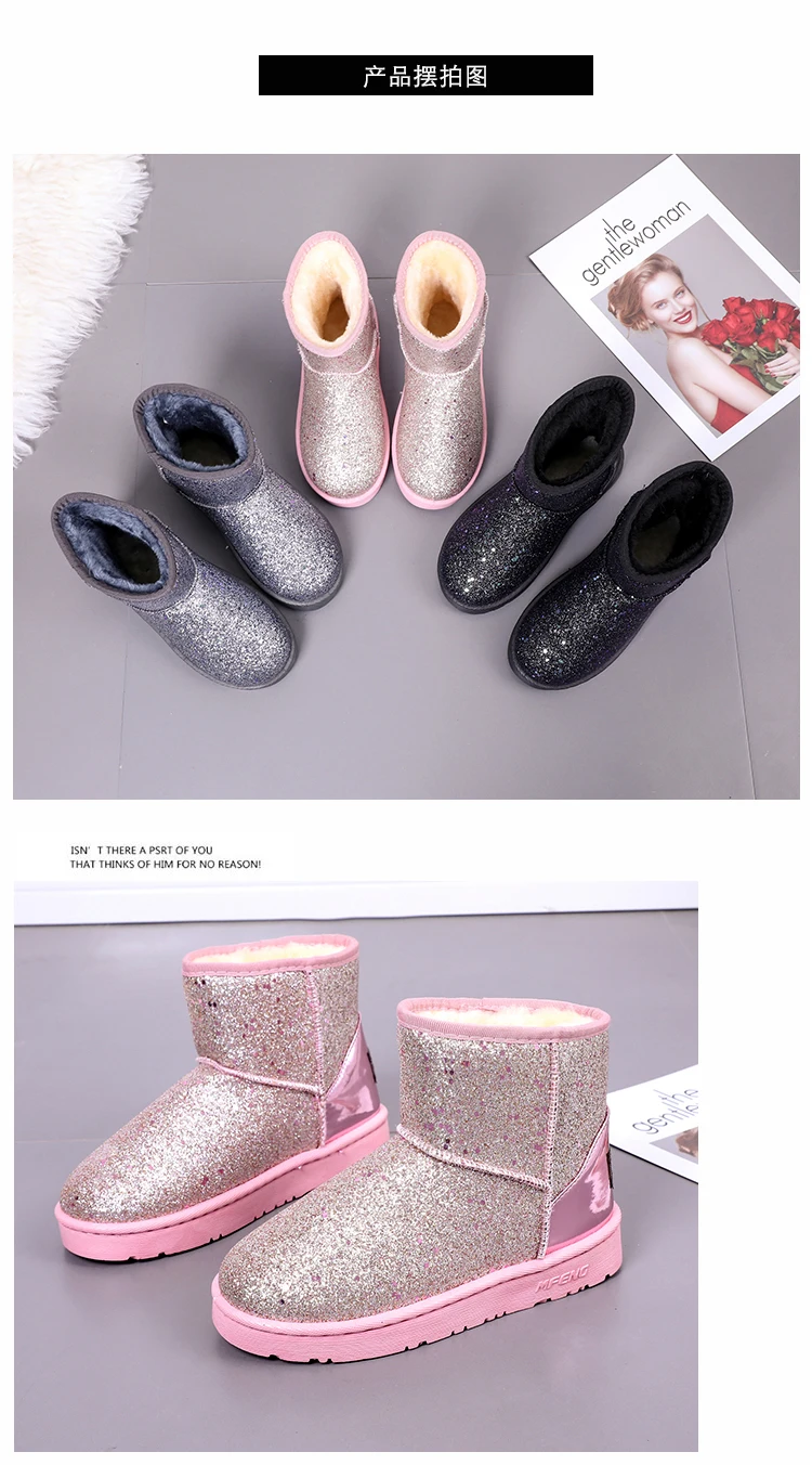 Новые Теплые зимние женские ботильоны зимние ботинки для девочек Женская обувь замшевые ботинки с плюшевой стелькой Botas Mujer Zapatos De Mujer