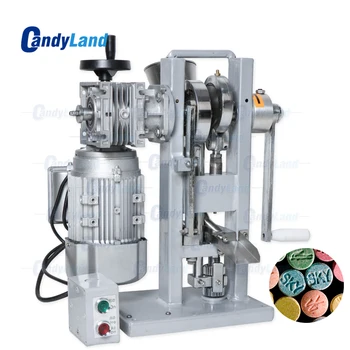 

CandyLand THDP-3 Single Punch Sugar Tablet Press Die Machine Pressing Machine Motor Driven and Handle Candy Stamping Maker