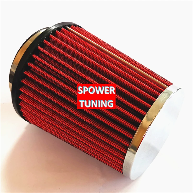 2.75/" Inlet Short Ram Cold Air Intake Dry Filter Round Universal RED For Audi 1