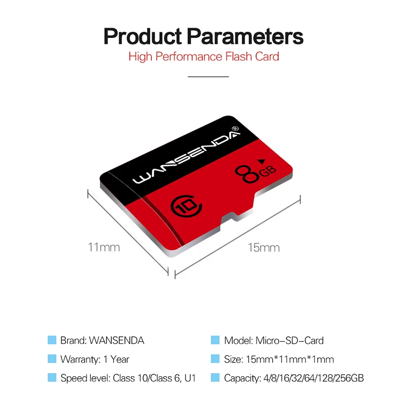 WANSENDA карта памяти Micro sd 4 ГБ 8 16 32 64 128 ГБ|Карты памяти| |