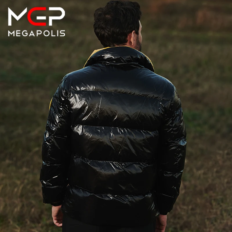 MGP 남성용 짧은 다운 재킷, 2022 겨울 기관차 스타일 따뜻하고 방수 및 방풍 재킷