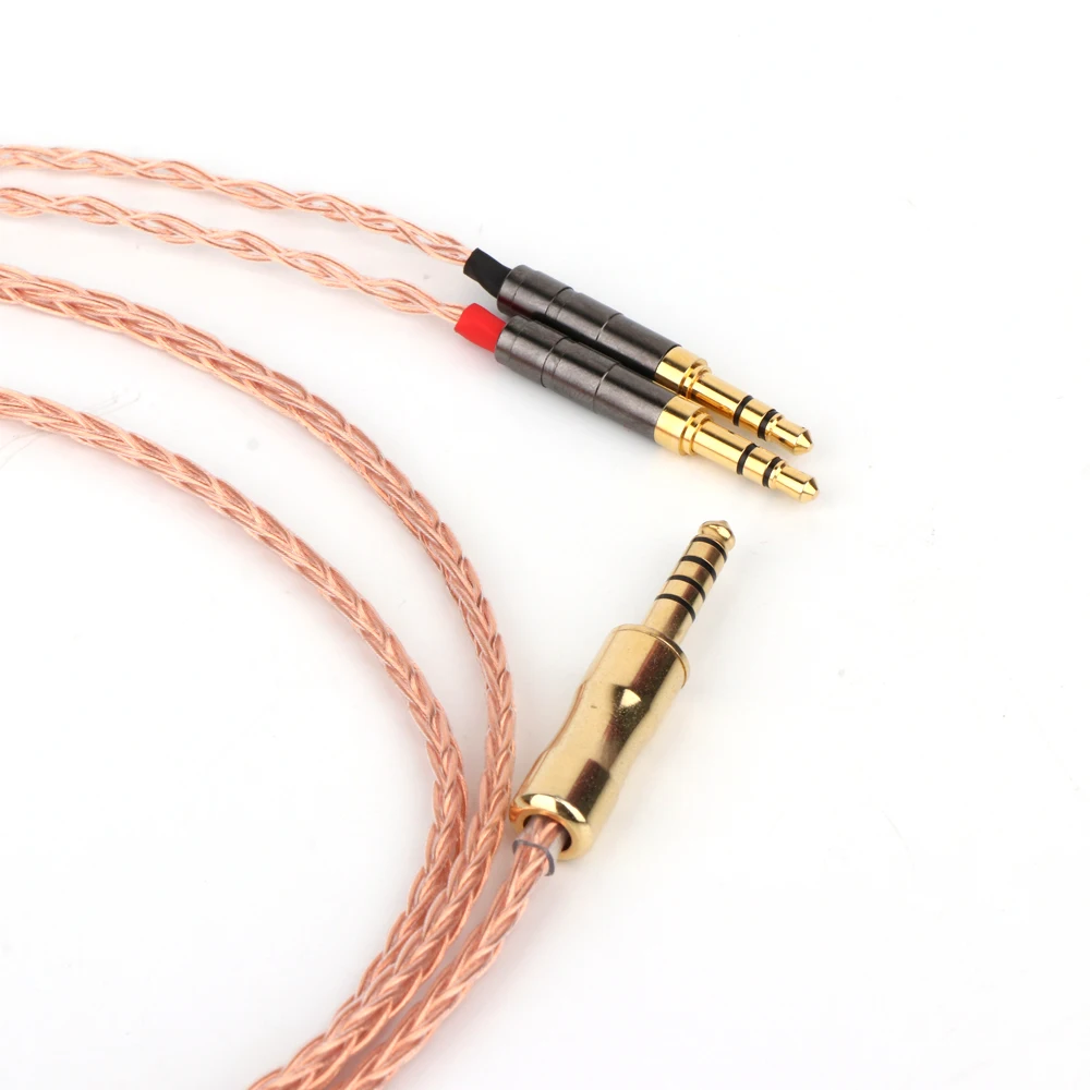 8 Cores 7N OCC Single Crystal Copper Headphone Upgrade Cable for Meze 99 Classics t1 t5p D600 D7100