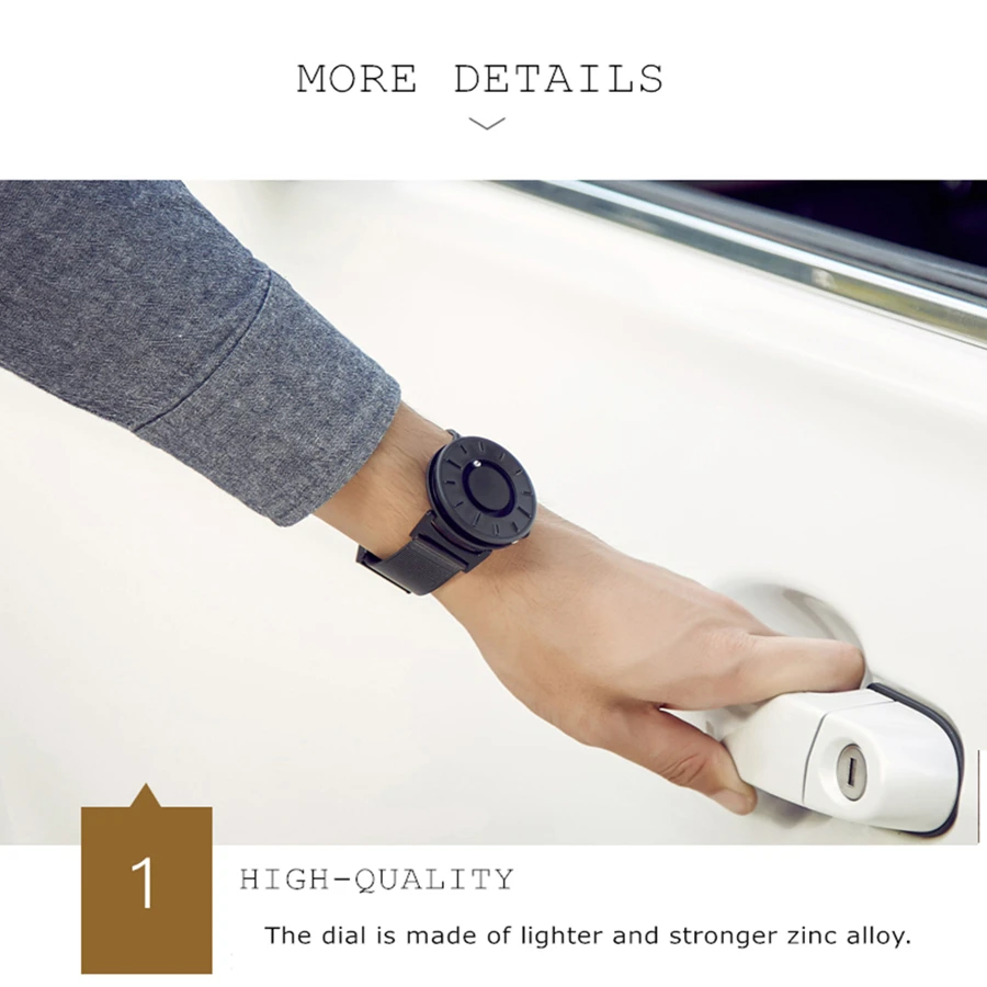 Brand EUTOUR Magnetic Ball Watch Men Waterproof Luxury Mens Wristwatch Silver Stainless Steel Quartz Wrist Ball Men’s Watches 20 3