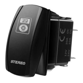 

Brand New Durable 12V Rocker Switch Blue Stereo LED Work Light Bar 5Pin