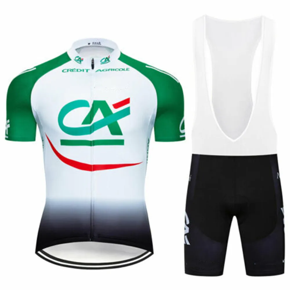 

CREDIT AGRICOLE Bicycle Suit Racing Team Clothing Cycling Suit Summer MTB Uniforme Ropa Ciclismo Hombre Short Sleeve Tops Kit