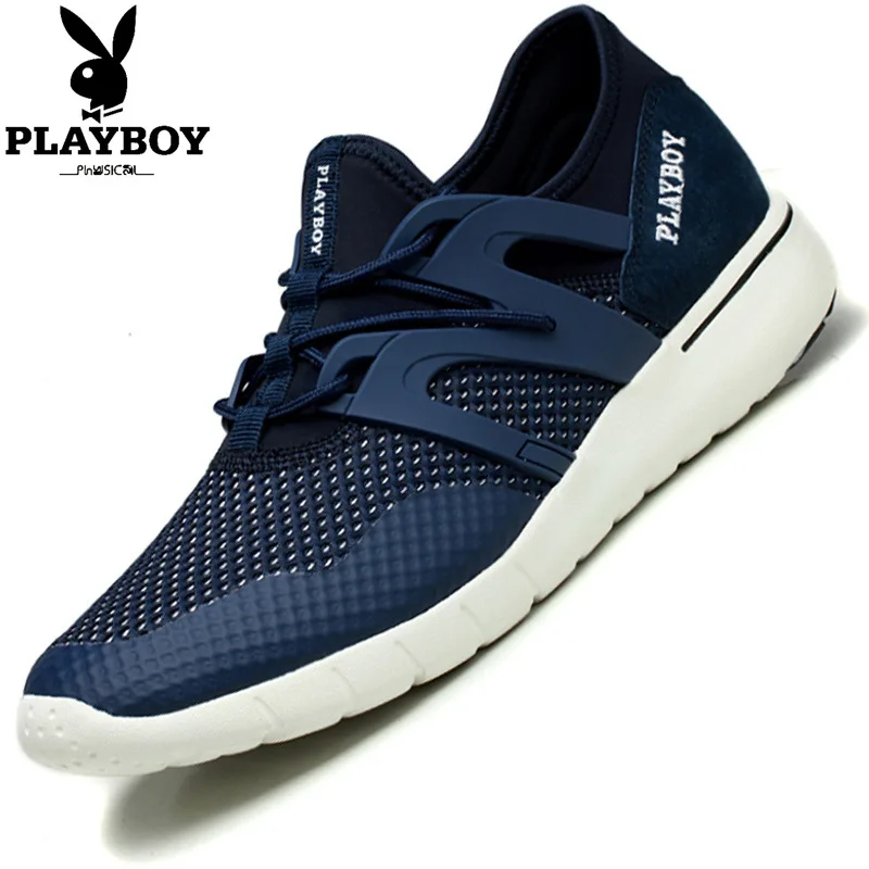 

PLAYBOY MEN'S SHOES Summer New Style Casual Trend Shoe Men Athletic Shoes Korean-style Mesh Punched Sheet Shoes Men's