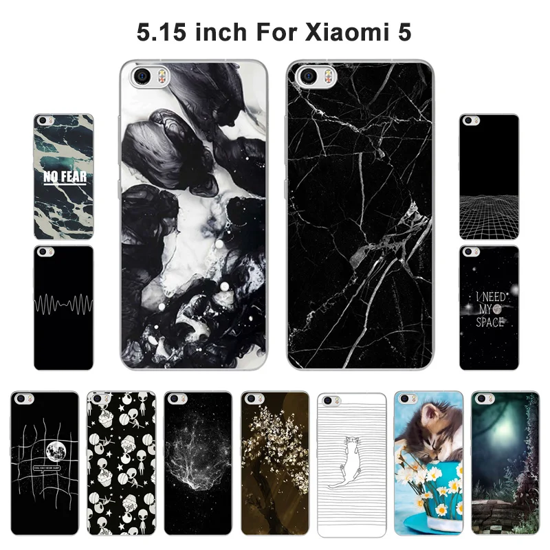 Мягкий силиконовый чехол для Xiaomi 5 Xiao Mi MI5 M5 аэрокосмический окрашенный телефона