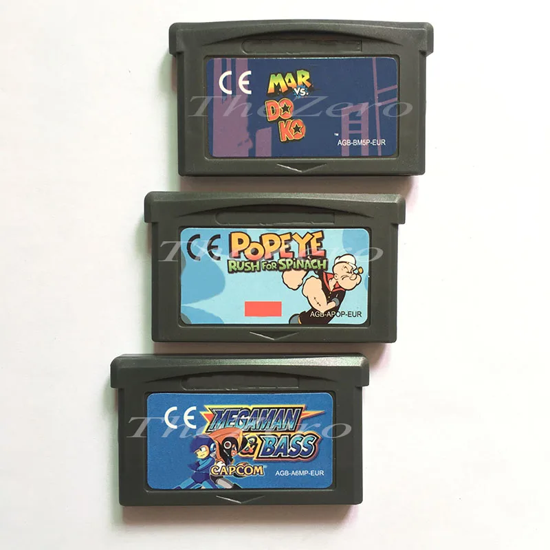 Ma против Kong Donk Popeye Mega Man и бас EUR версия наклейки для 32 Бит Ручные игры видео