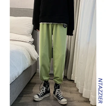 

Sweatpants Men's Fashion Hit Color Casual Joggers Pants Men Streetwear Wild Loose Hip Hop Straight Trousers Mens Track Pants