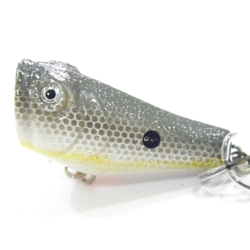 wLure 5.1cm 7.8g Small Size Popper with Red Mouth Twitch Lure #8 Hooks Assort Colors Topwater Surface Fishing Lure T620