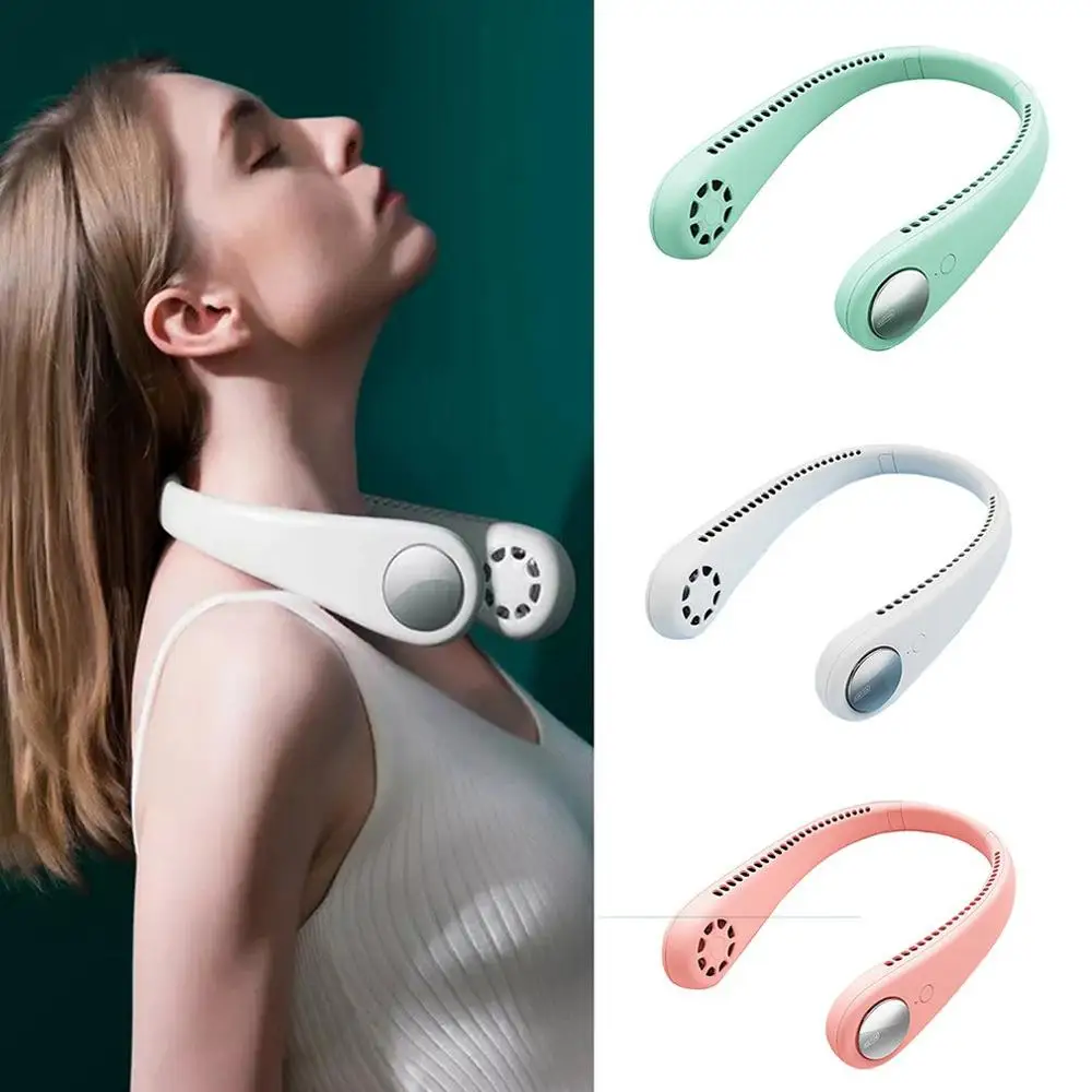 Wearable Lazy Sports Halter Fan Mini Hanging Neck Fan USB Rechargeable Cover Halter Sports Fan Air Cooler Outdoor|Fans| - AliExpress