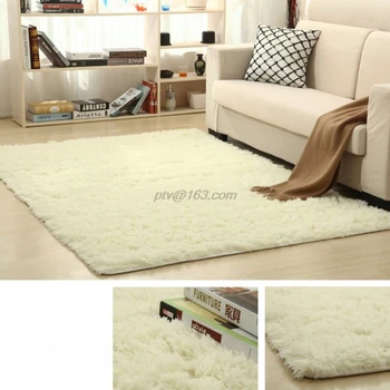 

Living Room Carpet Fluffy Rectangle Floor Mat Antiskid Faux Fur Area Rug Thicken