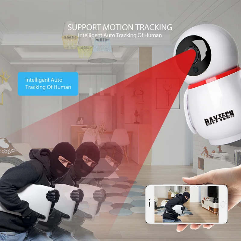  DAYTECH 1080P Wireless IP Camera Cloud Wifi Camera Smart Auto Tracking Home Security Surveillance C - 4.00008E+12