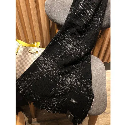 Color 2 100 CashmereScarf женские вязаные клетчатые мягкие удобные теплые весенние и осенние плотные шали и накидки люксовый бренд для леди - Цвет: Color 2