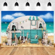 

Mocsicka Oh Baby Photography Background Beach Rv Boat Paddle Decoration Props Child Portrait Baby Shower Photo Backdrop Banner