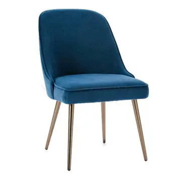

Nordic Dining Chair Household Modern Simple Flannelette Art Light Luxury Dining Chair Net Red Back Chair Restaurant Iron