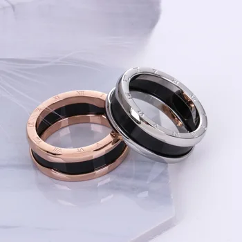 

New titanium steel index finger ring female simple plated rose student ring a red tide temperament ring first