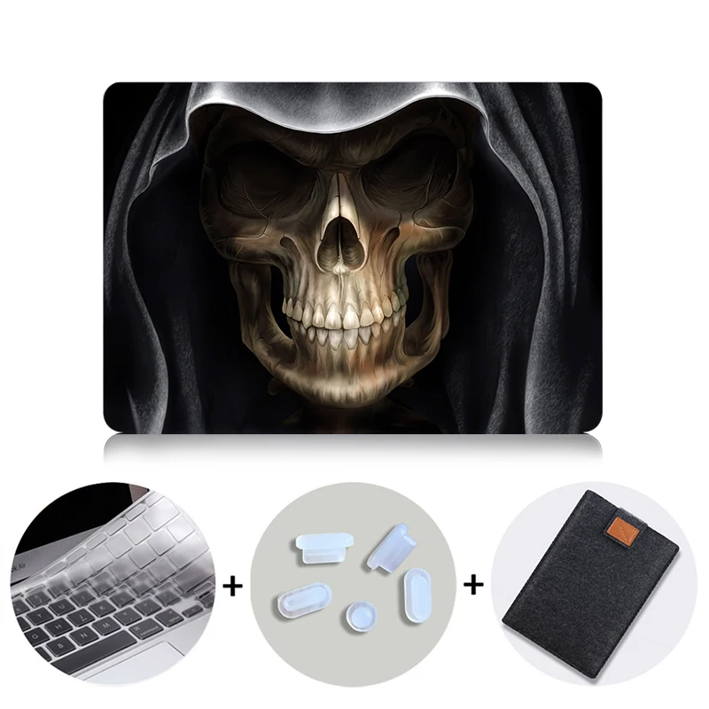MTT чехол для Apple Macbook Pro 13 15 retina Air 11 13 дюймов Сенсорная панель Череп чехол для ноутбука mac book 12 защитный чехол - Цвет: MB07