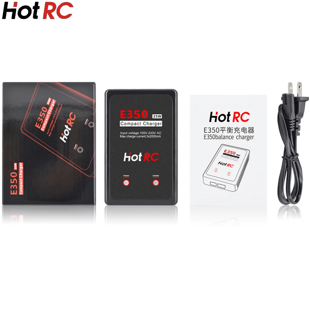 Hotrc E350 Pro 7 4 v/11 1 v Lipo зарядное устройство 2s/3s ячеек 25W 2000mA для RC LiPo батареи|Детали и