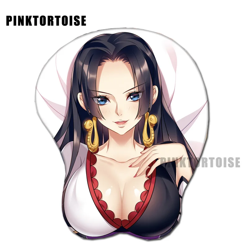 

PINKTORTOISE Anime Boa Hancock 3D Chest Silicone Wrist Rest Mouse Pad
