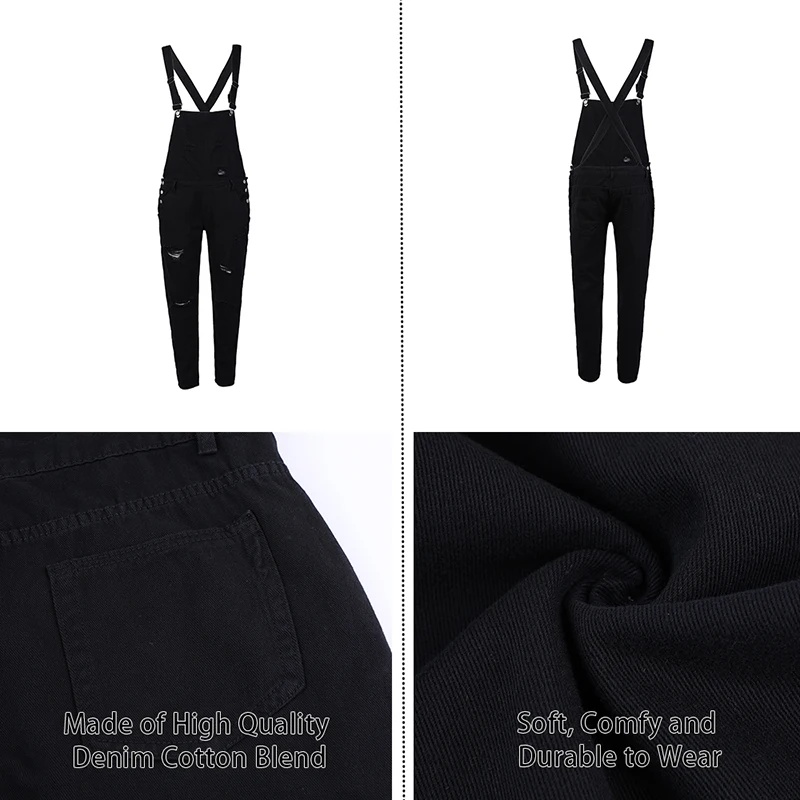 Nice Men Fashion Ripped Jeans Jumpsuits Men VogueStreetwear Sexy Hole Distressed Denim Overalls Pants