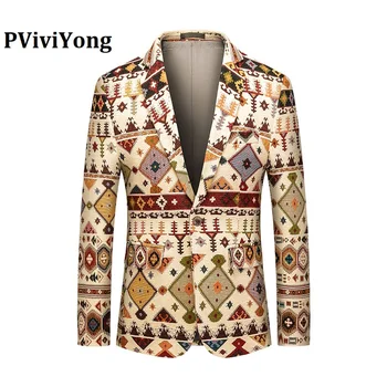 

PViviYong Brand 2019 high quality Men's suit top，banquet party men Blazer personality Christmas suit jacket men coat 601