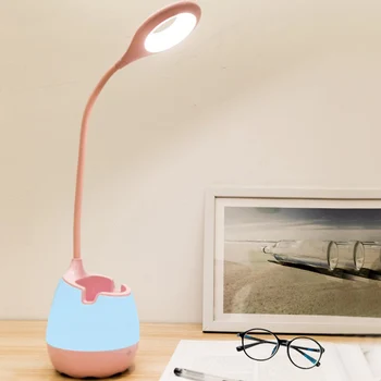 

Pen Container USB Rechargeable Eye Protection Learning Lamp Reading Lamp Creative Mobile Phone Bracket Small Night Lamp