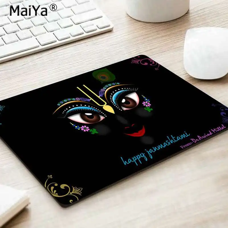 MaiYa New Designs happy Radha Lord Krishna DIY Design Pattern Game mousepad Smooth Writing Pad Desktops Mate gaming mouse pad
