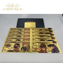 10 unids/lote 2021 nuevo diseño Japón Anime Detective Conan billete de Yen billetes de dinero para la colección