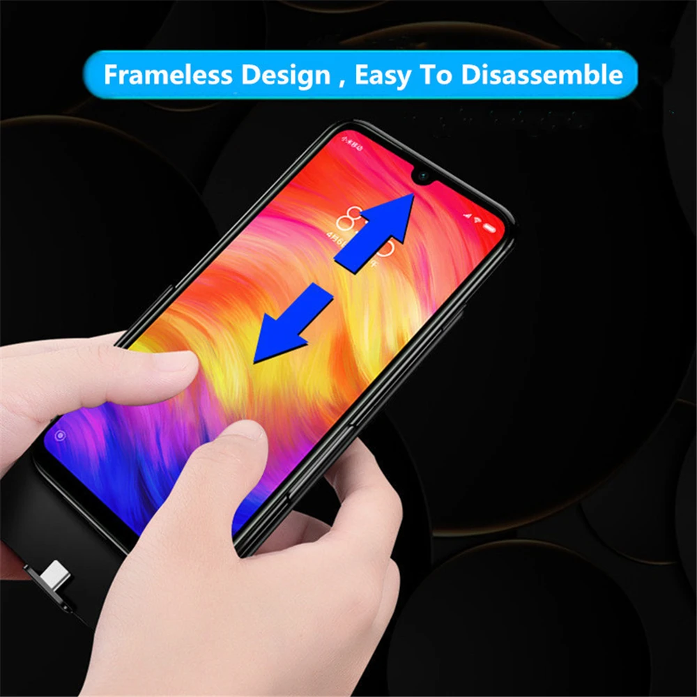 Ударопрочный чехол с зарядным устройством 5500 мАч для Xiaomi Redmi Note 7 внешний