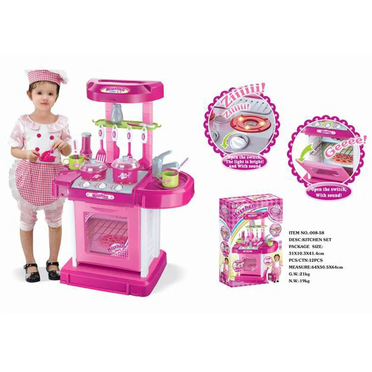 

Children Play House Tableware Toys Sound-And-Light Kitchenware Taiwan Stove Set Educational Kitchenware Toy