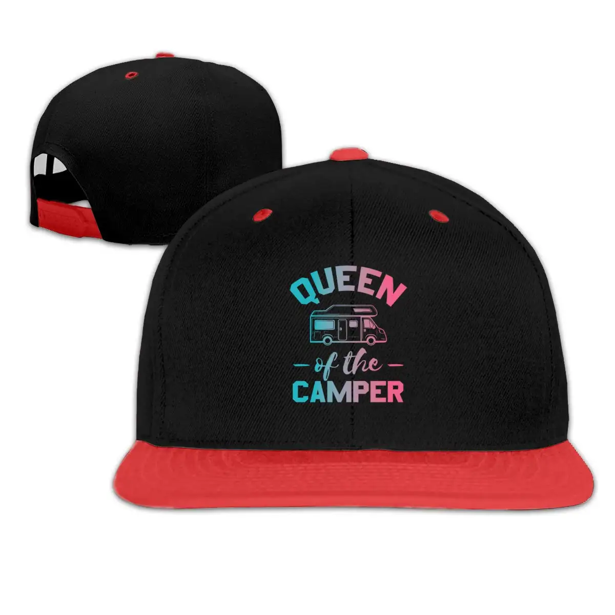Queen of The Camper Регулируемые Детские Хип-хоп бейсболки Snapback шапки для мальчиков и девочек красный