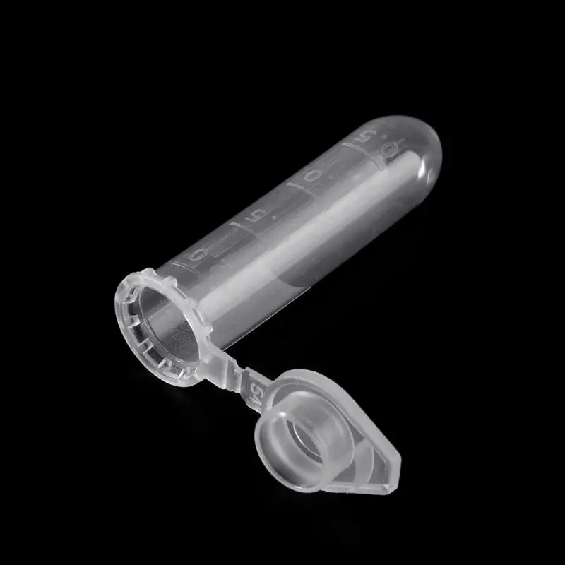 100 Pieces 2ml Centrifuge Tubes Plastic Vials with Scale Leak-Proof Snap Cap for School Lab Clear Lab Test Container W3JD