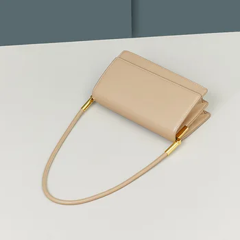 

2020 New Bag Korean Version Armpit Bag Leather Bag Women's Bag Ins Retro Simple Small Square Bag Organ Bag