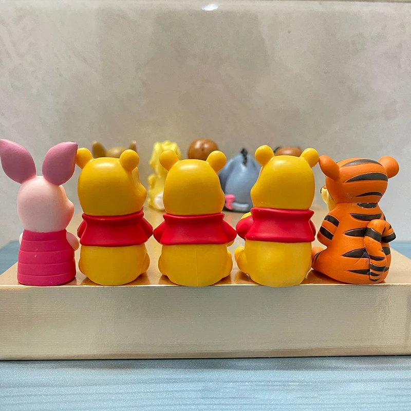 10pcs Disney Winnie The Pooh Piglet Tigger Eeyore Rabbit Owl Anime Action Figures Model Toy Cartoon Collection Doll Set For Kids