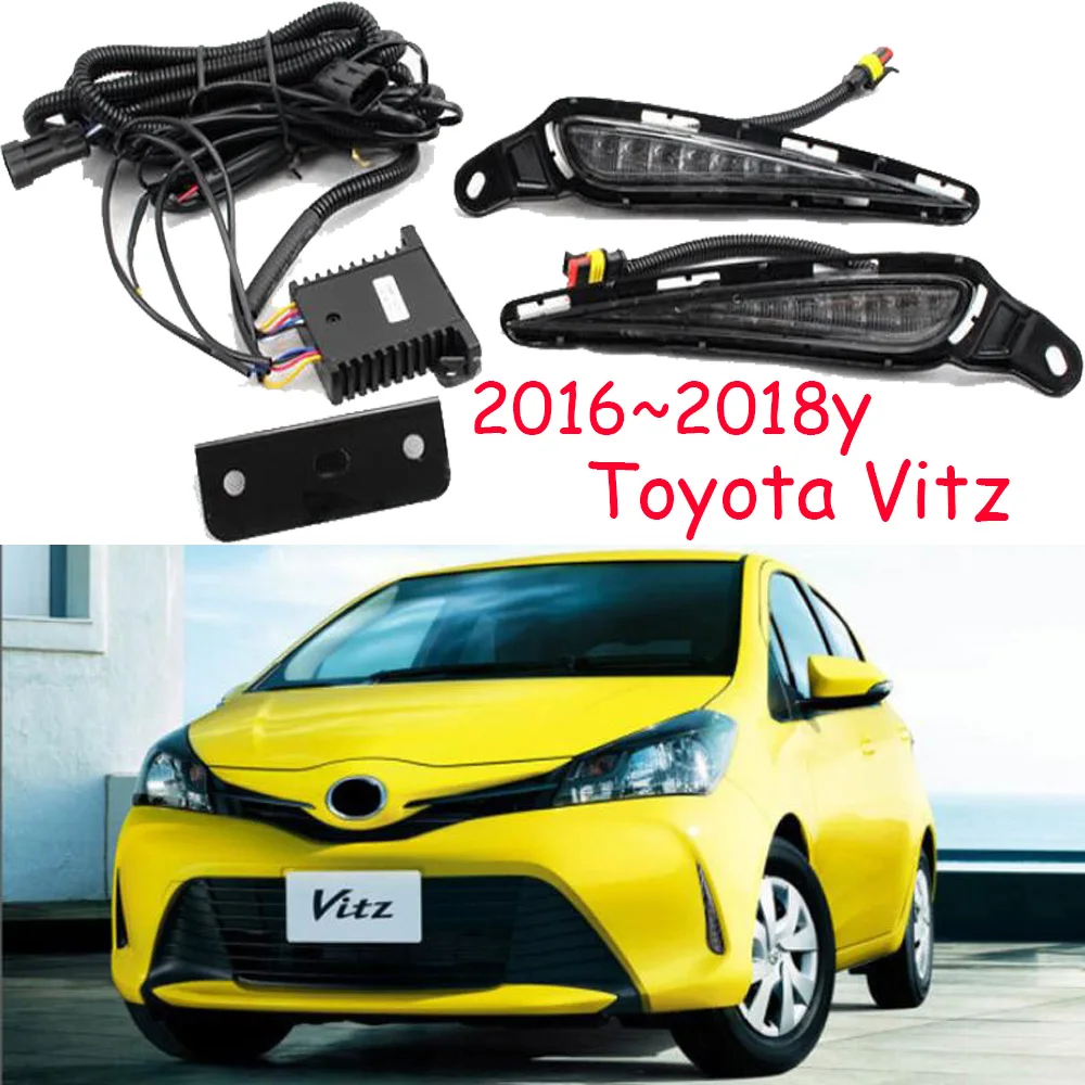 2016 ~ 2018 год для Toyota Vitz Дневной светильник автомобильные аксессуары светодиодный