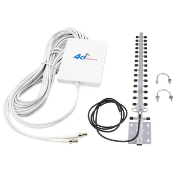 2.4ghzの無線lanアンテナ25Dbi rp sma屋外ワイヤレス八木アンテナ指向性 & 4 4g lteアンテナTS9コネクタ