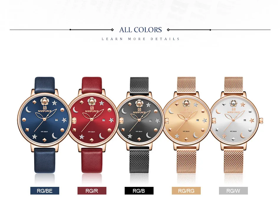 Лидирующий бренд NAVIFORCE женские роскошные часы спортивные водонепроницаемые наручные часы для девушек новые модные кварцевые часы Relogios Feminino